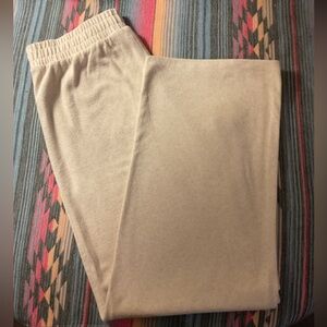 Faherty Women's Organic Cotton blend Cream Straight Leg Pants.Size Medium.